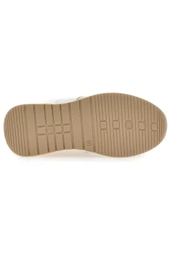 Sneakers bianche con inserti oro e fondo rialzato Laura Biagiotti 9636