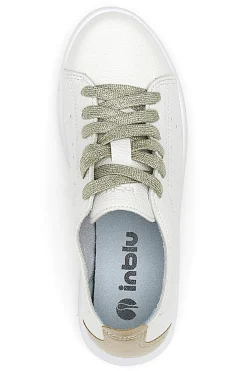 Sneakers Bianche con Lacci Platino INBLU 51 WG