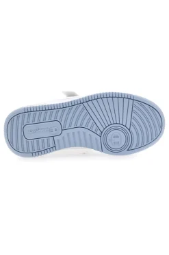 Sneakers bianche con logo laterale e suola azzurra Champion RD18 Low G PS