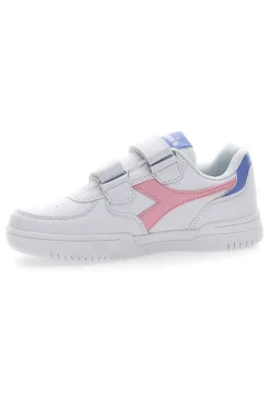Sneakers Bianche con Logo Rosa Diadora Raptor Low Ps