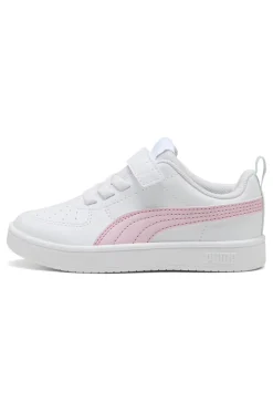 Sneakers Bianche con Logo Laterale Rosa e Velcro Puma RICKIE AC+PS