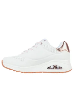 Sneakers Bianche Con Pianta Larga Skechers Street Uno Shimmer Away