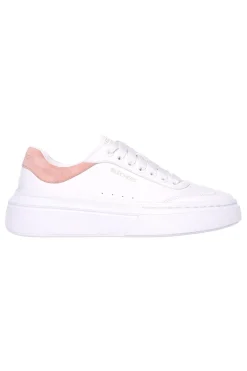 Sneakers bianche con platform e dettaglio rosa Skechers Cordova Classic Best Behavior
