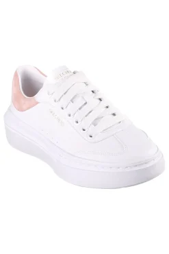 Sneakers bianche con platform e dettaglio rosa Skechers Cordova Classic Best Behavior