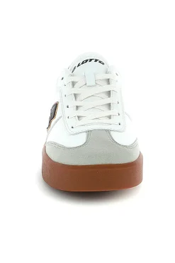 Sneakers bianche con suola color cuoio Lotto EQUIPO AMF II LTH