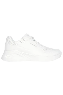 Sneakers bianche con zeppa interna e Memory Foam Skechers Uno Lite - Lite Work