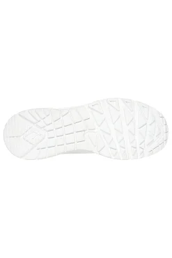 Sneakers bianche con zeppa e dettagli oro Skechers Uno Wedge Hi Steps