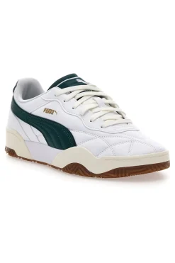 Sneakers bianche dettagli verde scuro suola marrone Puma Tifosi