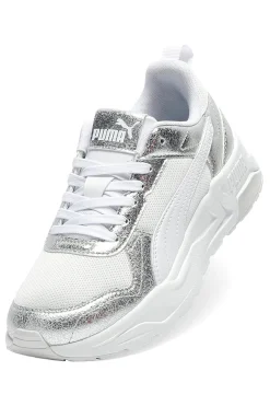 Sneakers bianche e argento in mesh Puma Trinity 2 Lt Metallic Whisper