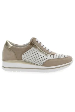 Sneakers Bianche e Beige Prima Riga 21668FAST