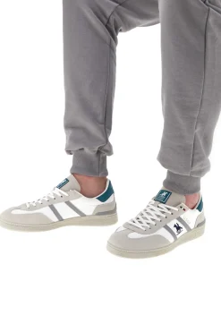 Sneakers Bianche e Beige con Dettagli Verdi U.S.G.POLO WOODY LTX