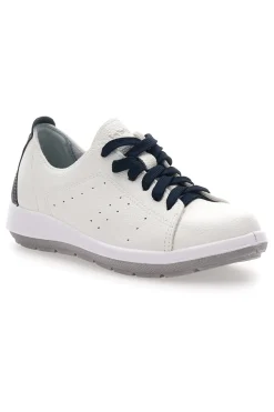 Sneakers Bianche e Blu Con Sottopiede in Vera Pelle Inblu 51 Wg
