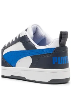 Sneakers Bianche e Blu Puma Rebound V6 Low Jr