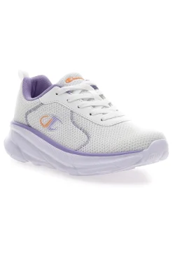 Sneakers bianche e lilla con suola sportiva Champion Hro J G Gs Low Cut