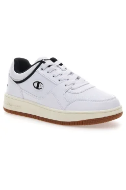 Sneakers Bianche e Nero con Suola in Gomma CHAMPION RD18 LOW