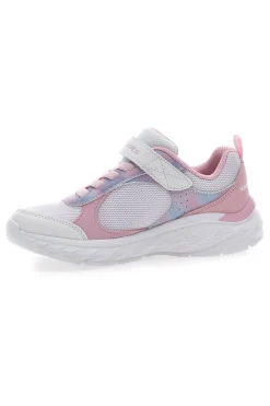 Sneakers Bianche e Rosa con Chiusura a Velcro SHECKERS BOUNDLESS-WATERCOLOR BLUR