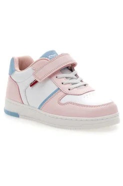 Sneakers Bianche e Rosa con Tomaia Traforata e Velcro LEVI'S 3004