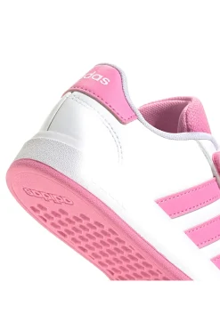 Sneakers bianche e rosa con chiusura a strappo Adidas Grand Court 2.0 EL C