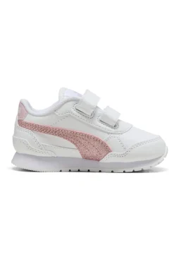 Sneakers Bianche e Rosa Puma St Runner V4 Sl Glitter V Inf
