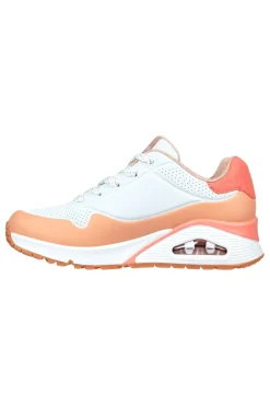 Sneakers Bianche e Rosa Skechers Uno-Pop Color Fun