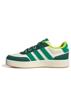 Sneakers bianche e verdi con logo in rilievo Adidas Breakbase J