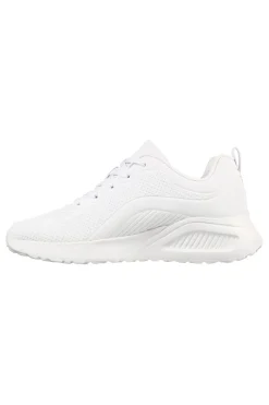 Sneakers bianche in duraleather con soletta memory foam Skechers BOBS Buno How Sweet