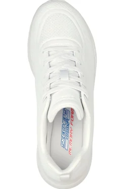 Sneakers bianche in duraleather con soletta memory foam Skechers BOBS Buno How Sweet