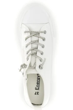 Sneakers bianche in materiale sintetico con lacci decorativi Energy CONV3