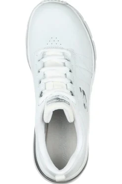 Sneakers bianche in pelle con Memory Foam Skechers Fashion Fit Effortless