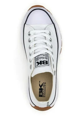 Sneakers Bianche In Tela Con Platform British Knights Kaya Low Fly