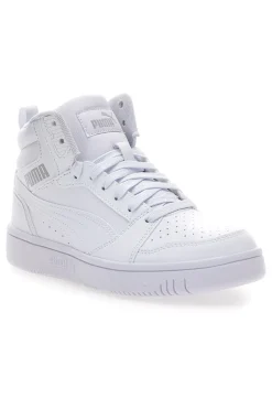 Sneakers bianche mid-cut tomaia forata Puma Rebound V6