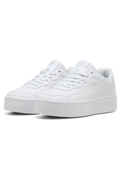 Sneakers bianche platform stile tennis Puma Court Lally Skye