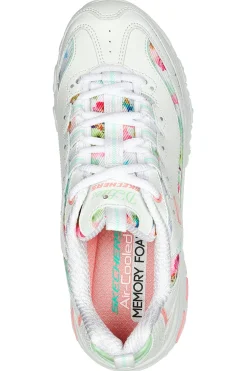 Sneakers Bianche Skechers D'Lites Blooming Fields