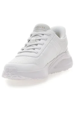 Sneakers bianche slip-ins con platform e memory foam Skechers Uno Lite Floating Steps