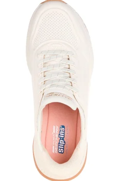 Sneakers bianche slip-on con Memory Foam Skechers BOBS SQUAD 4 KEY LOOK
