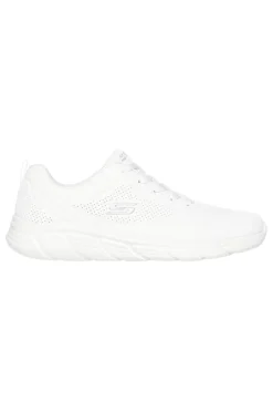 Sneakers bianche slip-on in mesh con Memory Foam Skechers BOBS Squad Chaos Daily Inspiration