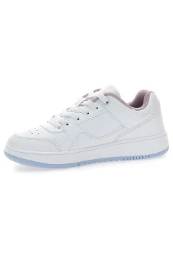 Sneakers bianche stile basket con suola trasparente Champion RD18 Low G GS