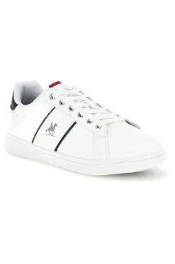 Sneakers bianco stringate con inserti a contrasto U.s. grand polo GPM234001038
