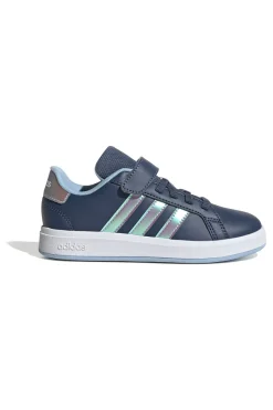 Sneakers blu con dettagli iridescenti Adidas Grand Court 2.0 EL C