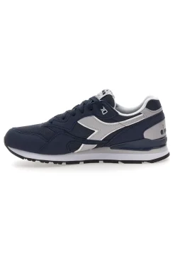 Sneakers blu con inserti grigi in tessuto tecnico Diadora N.92