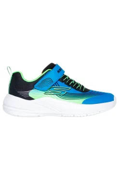 Sneakers blu e lime leggere con strappo Skechers Microspec Advance