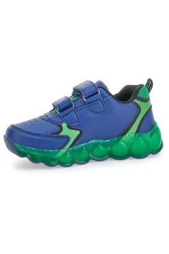 Sneakers blu e verdi con luci Dinosaur S8020195S