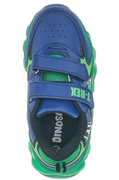 Sneakers blu e verdi con luci Dinosaur S8020195S