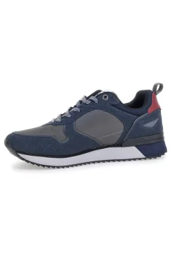 Sneakers blu in materie sintetiche con logo laterale Beverly Hills Polo Club BHM523200