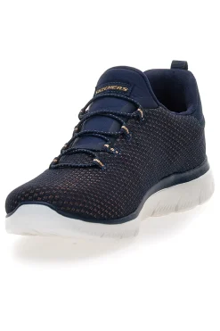Sneakers blu in mesh con Memory Foam Skechers Summits Bright Bezel