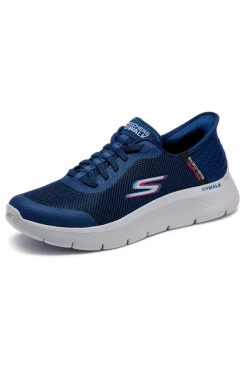 Sneakers blu slip-ins ammortizzate Skechers Go Walk Flex Hands Up