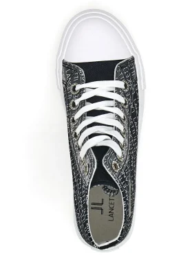 Sneakers Con Flatform Lancetti 123 Nere