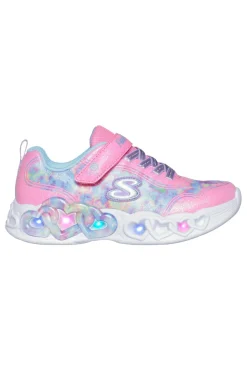 Sneakers con Luci Rosa da Bimbi Skechers Infinite Heart Light-Color Lovin