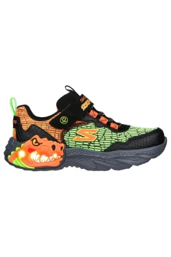 Sneakers con Luci Skechers Dino-Lights Nere e Verdi
