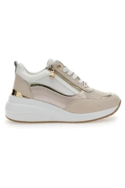 Sneakers con Zeppa Beige Mariella Burani 50390